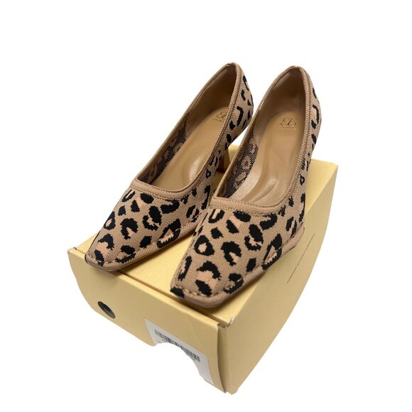Cosy Island NIB VivaStep Minimalist Pointed Toe Leopard Heeled Pumps - Picture 3 of 10